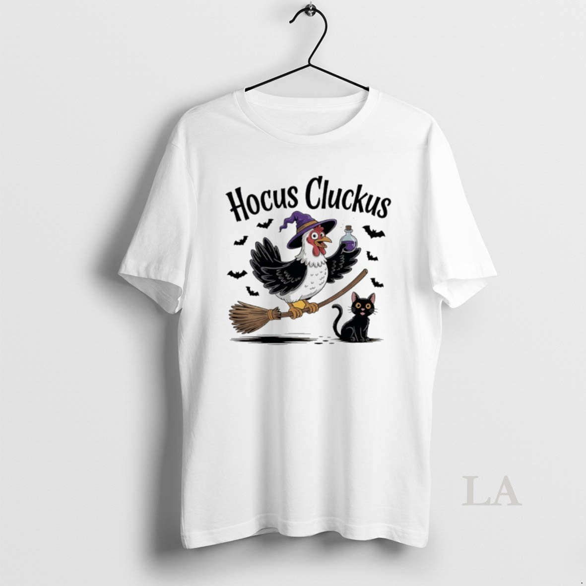 Original Chicken Hocus Cluckus Cat Halloween - Adult & Kids T-Shirts, Sweatshirts & Hoodies apparel design preview 1