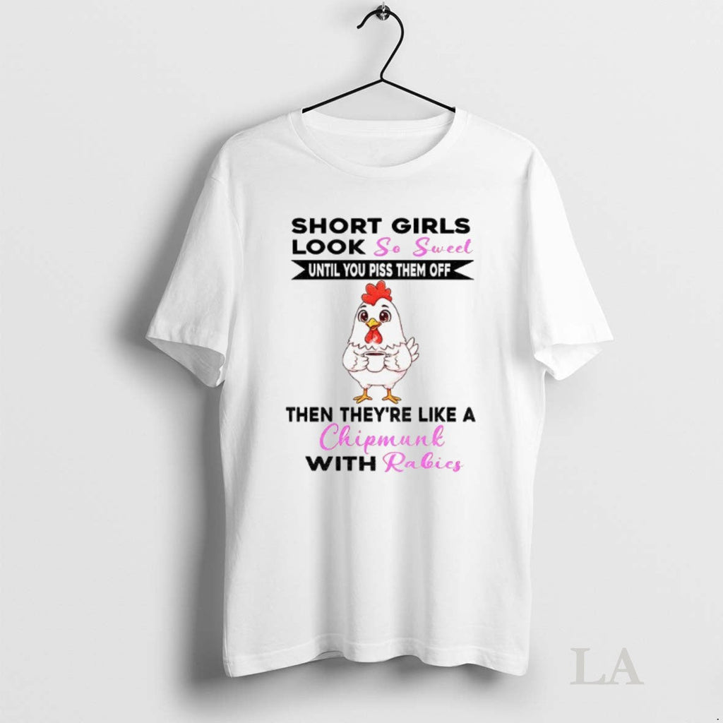 Original Chicken Short Girls Look So Sweet And Cute - Adult & Kids T-Shirts, Sweatshirts & Hoodies apparel design preview 1