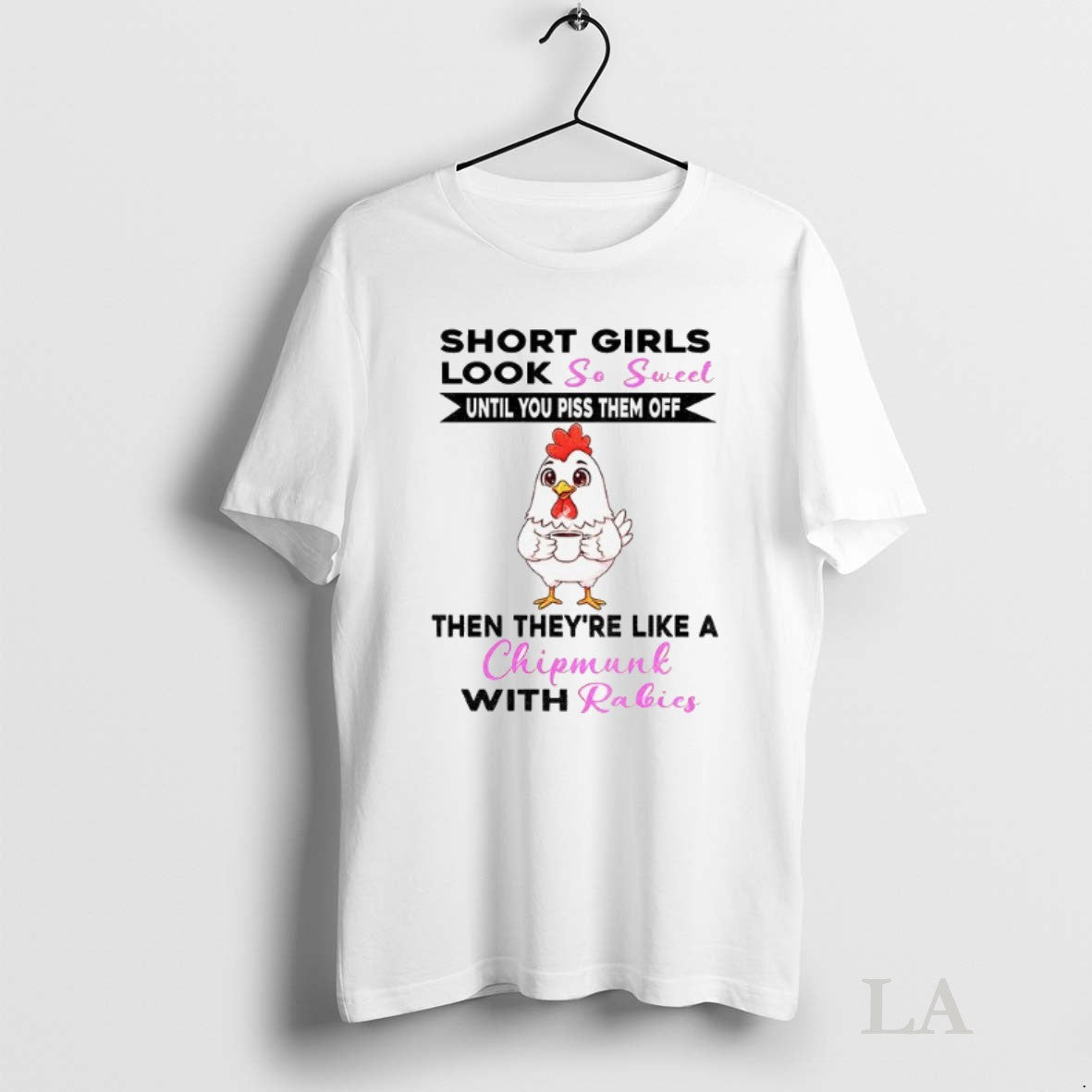 Original Chicken Short Girls Look So Sweet And Cute - Adult & Kids T-Shirts, Sweatshirts & Hoodies apparel design preview 1
