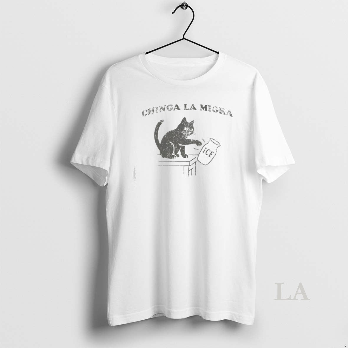Original Chinga La Migra Ice Black Cat - Adult & Kids T-Shirts, Sweatshirts & Hoodies apparel design preview 1