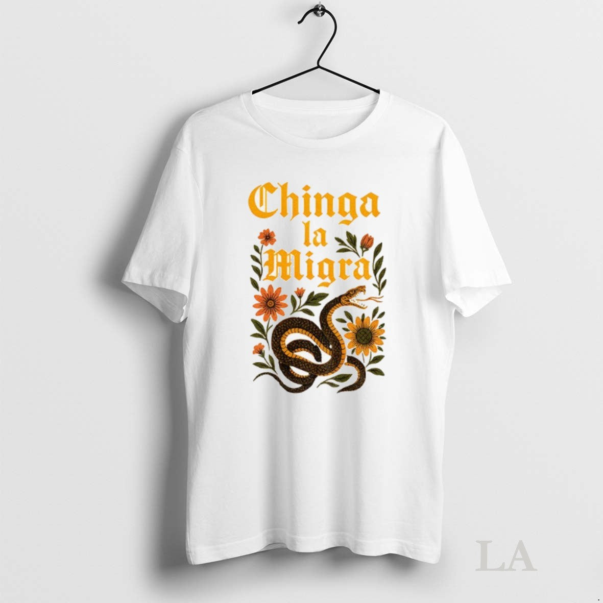 Original Chinga La Migra Snake Protest Abolish Ice - Adult & Kids T-Shirts, Sweatshirts & Hoodies apparel design preview 1