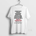 Original Christian White Straight Unwoke Unvaxxed Gun - Adult & Kids T-Shirts, Sweatshirts & Hoodies apparel design preview 1