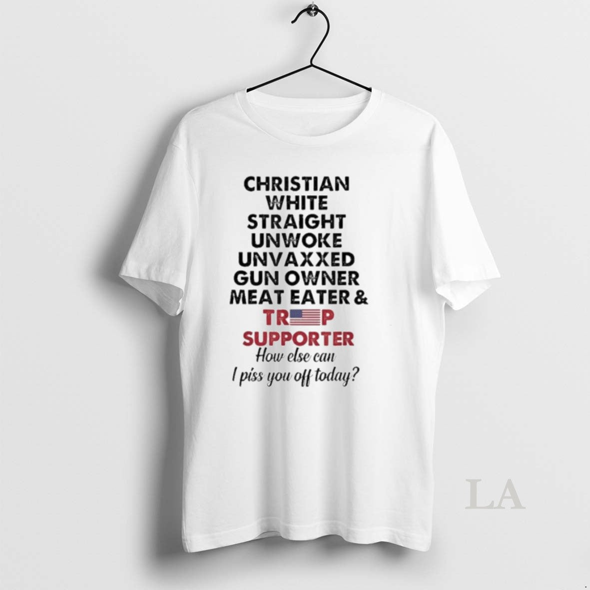 Original Christian White Straight Unwoke Unvaxxed Gun - Adult & Kids T-Shirts, Sweatshirts & Hoodies apparel design preview 1