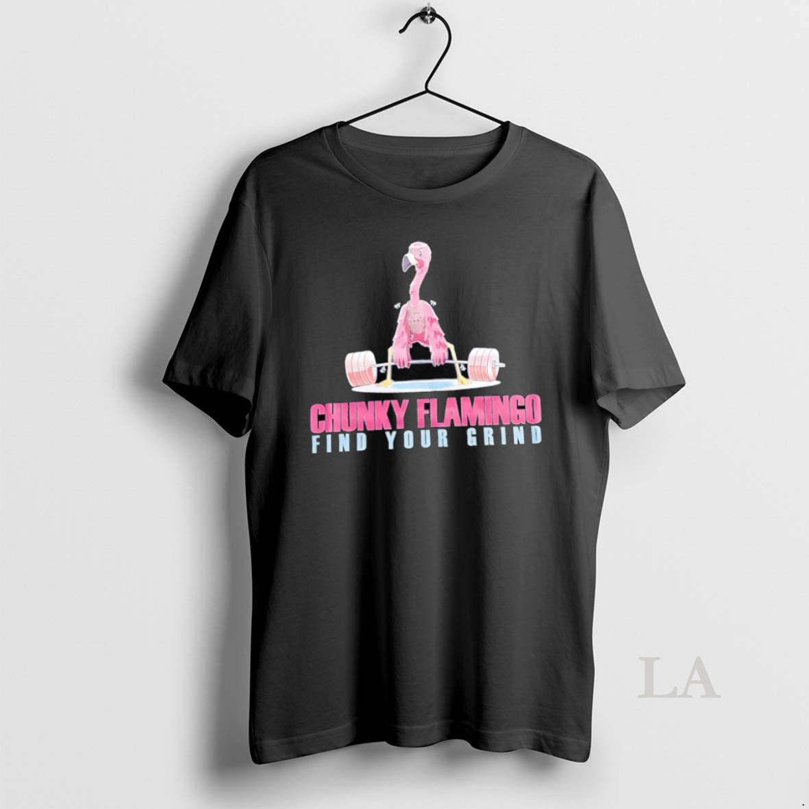 Original Chunky Flamingo Find Your Grind Gym - Adult & Kids T-Shirts, Sweatshirts & Hoodies apparel design preview 1