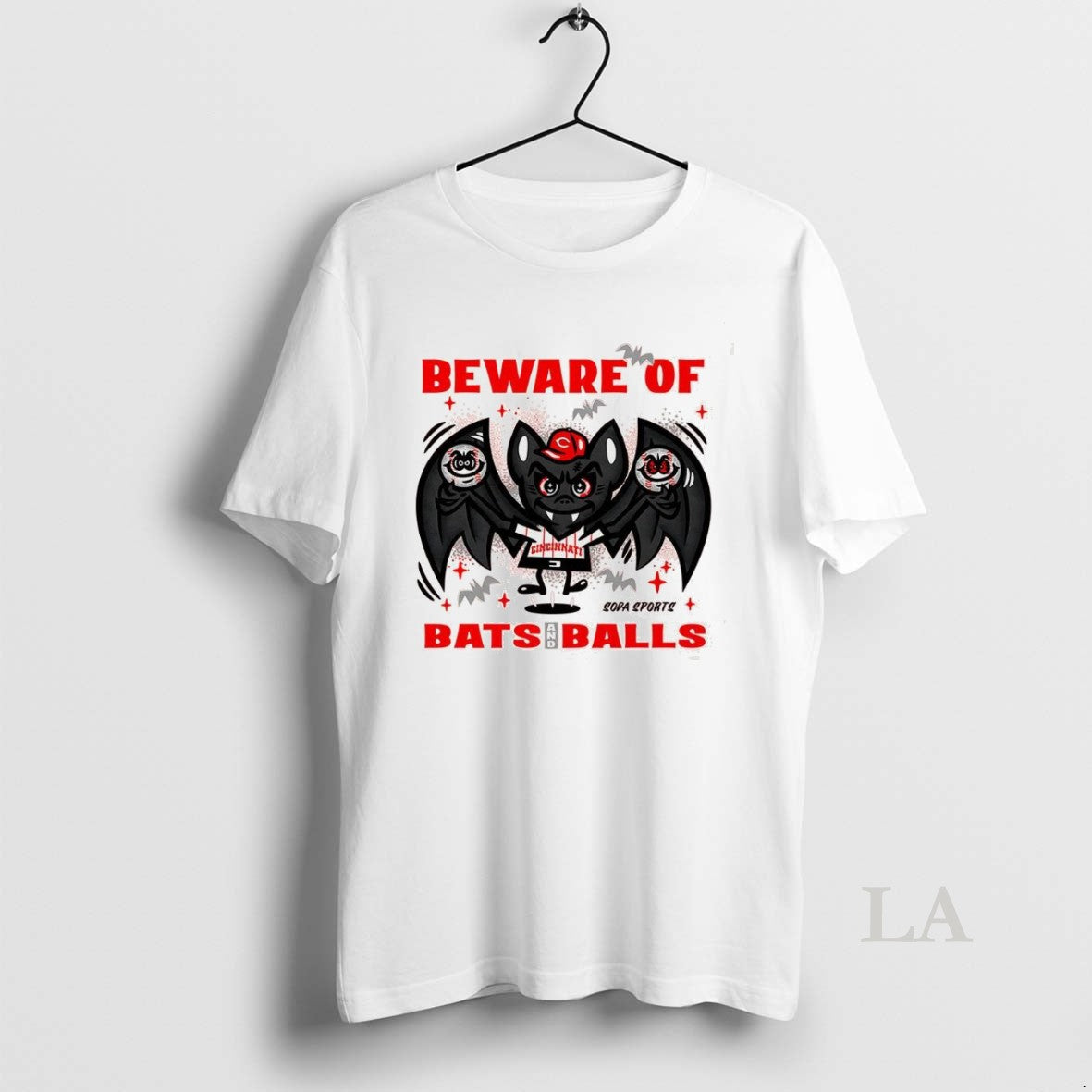 Original Cincinnati Reds Baseball Beware Of Bats And - Adult & Kids T-Shirts, Sweatshirts & Hoodies apparel design preview 1