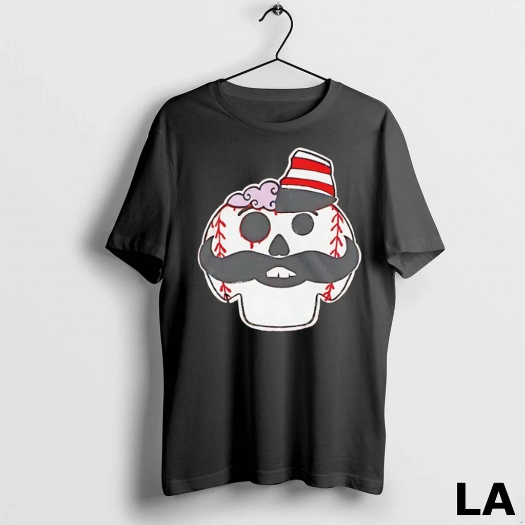 Original Cincinnati Reds Baseball Sugar Skull - Adult & Kids T-Shirts, Sweatshirts & Hoodies apparel design preview 1