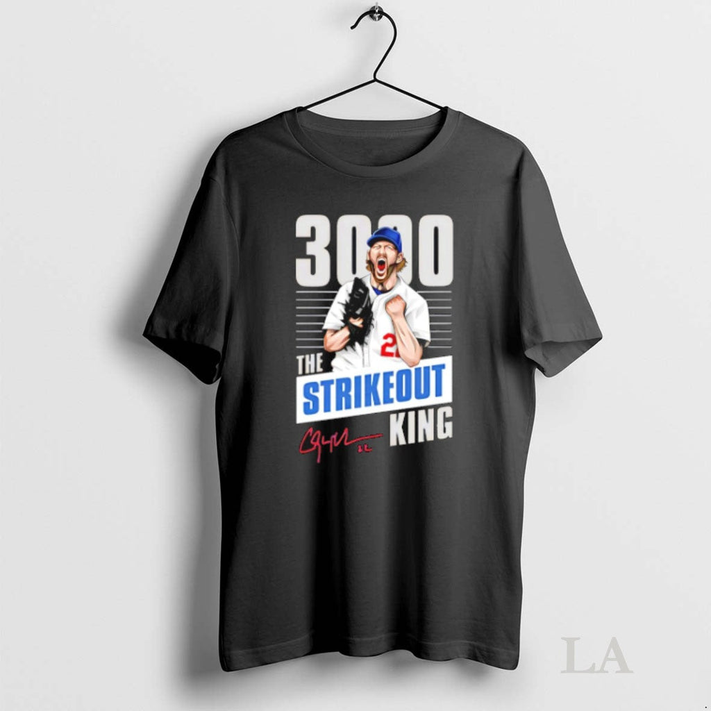 Original Clayton Kershaw Strikeout King 3000 Los - Adult & Kids T-Shirts, Sweatshirts & Hoodies apparel design preview 1