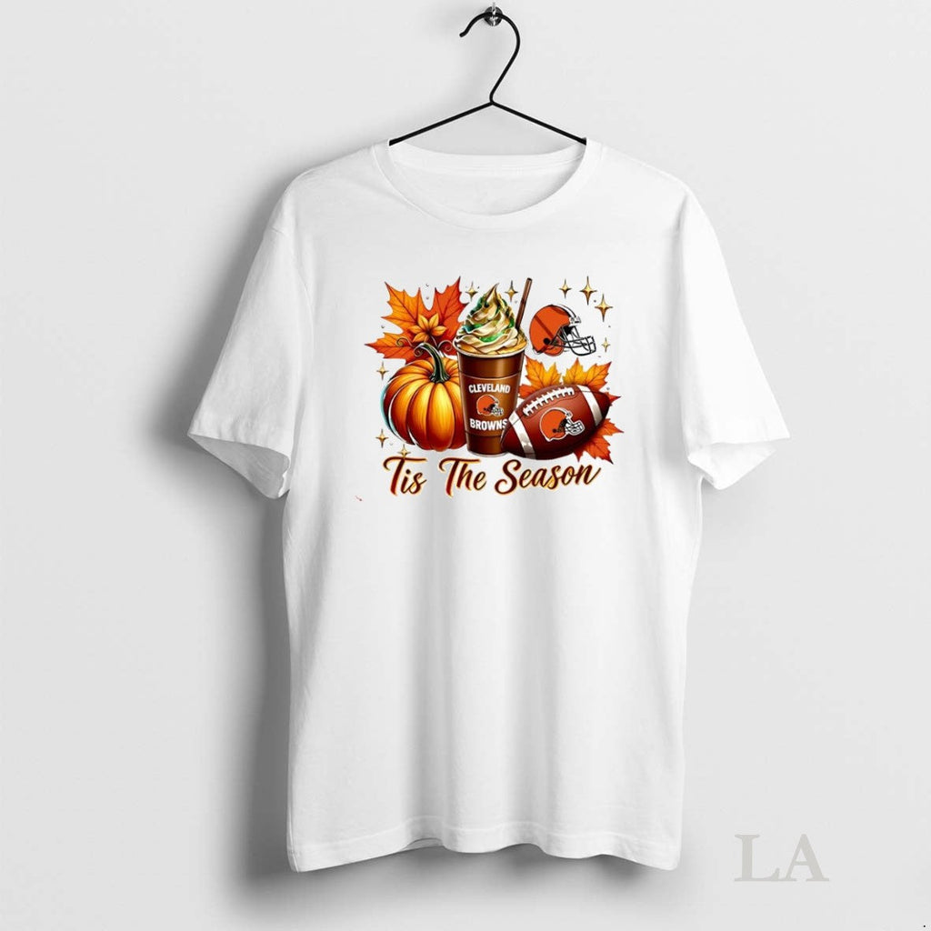 Original Cleveland Browns Tis The Season Halloween - Adult & Kids T-Shirts, Sweatshirts & Hoodies apparel design preview 1