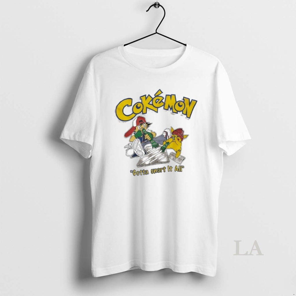 Original Cokemon Gotta Snort It All - Adult & Kids T-Shirts, Sweatshirts & Hoodies apparel design preview 1