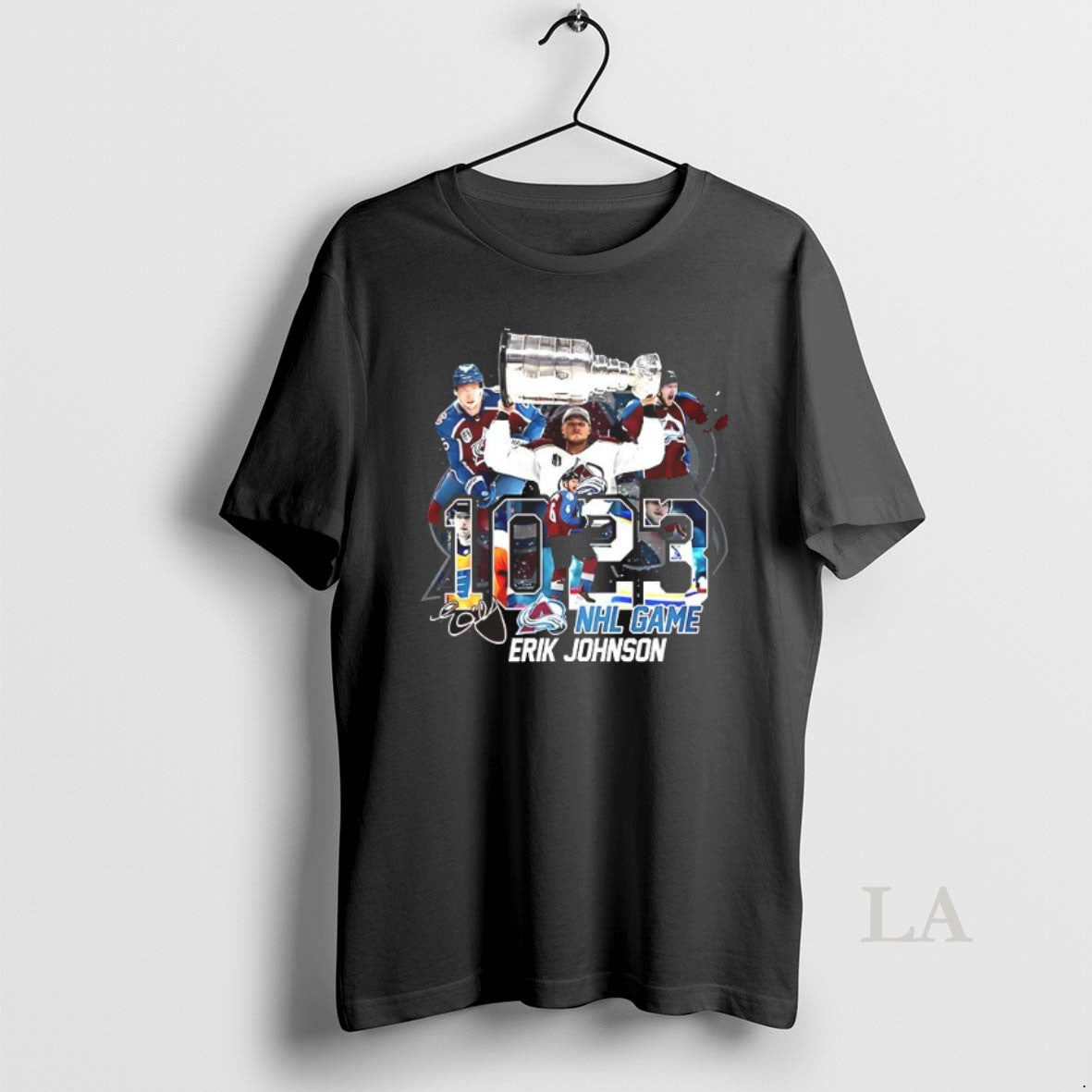 Original Colorado Avalanche Erik Johnson Celebrate - Adult & Kids T-Shirts, Sweatshirts & Hoodies apparel design preview 1