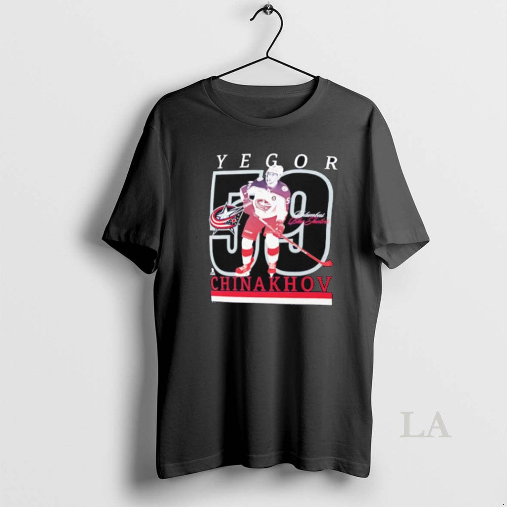 Original Columbus Blue Jackets Yegor Chinakhov Player - Adult & Kids T-Shirts, Sweatshirts & Hoodies apparel design preview 1