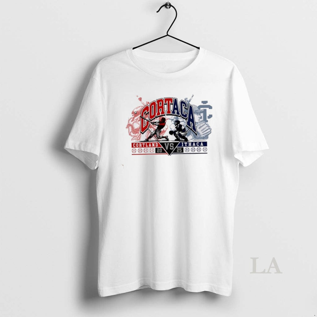 Original Cortaca Cortland Vs Ithaca 2025 Baseball - Adult & Kids T-Shirts, Sweatshirts & Hoodies apparel design preview 1