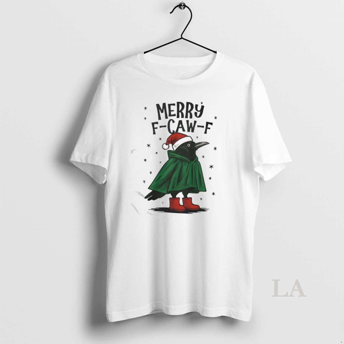 Original Crow Christmas Merry F Caw - Adult & Kids T-Shirts, Sweatshirts & Hoodies apparel design preview 1