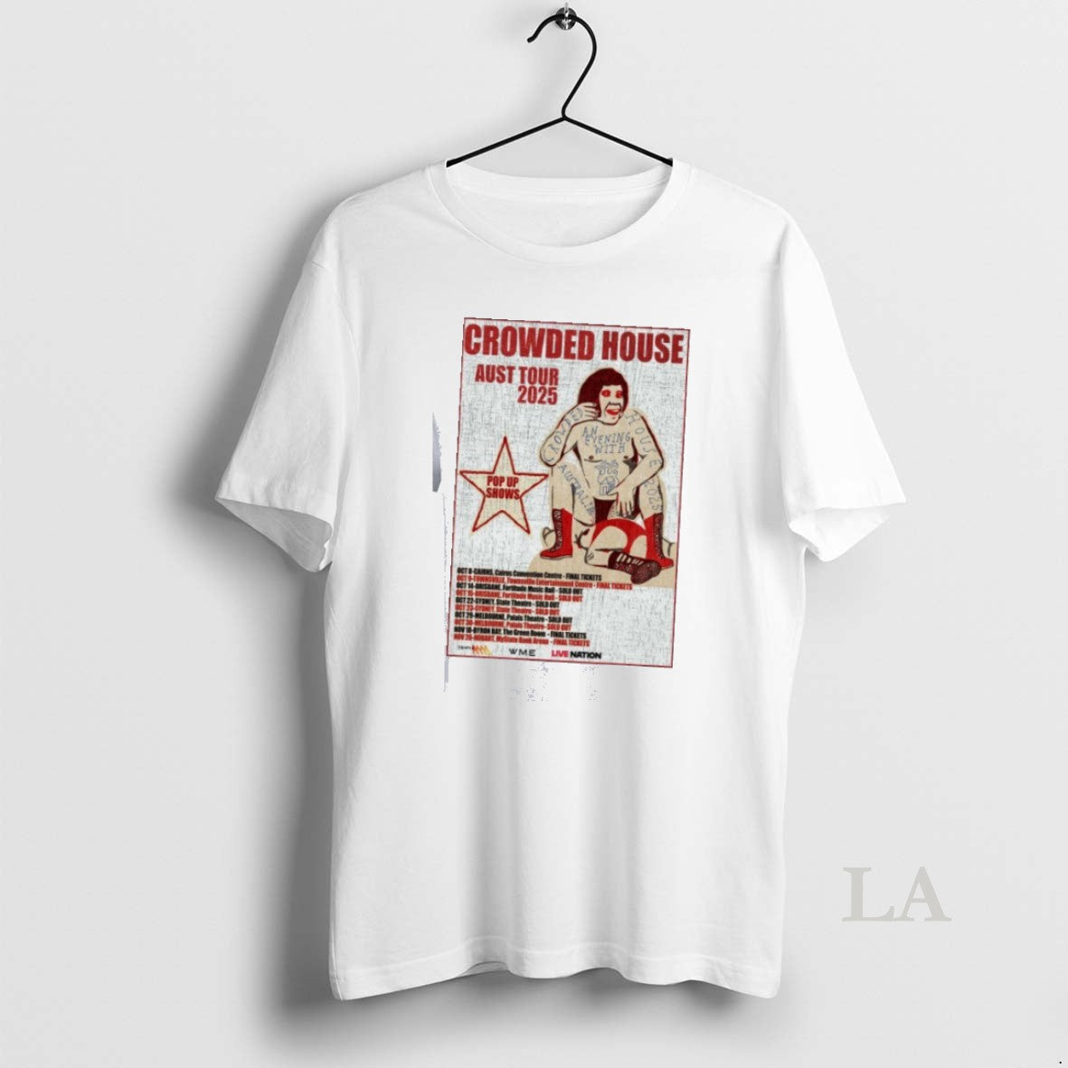 Original Crowded House 2025 Australia Show - Adult & Kids T-Shirts, Sweatshirts & Hoodies apparel design preview 1