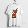 Original Cute Christmas Reindeer Cartoon Illustration - Adult & Kids T-Shirts, Sweatshirts & Hoodies apparel design preview 1