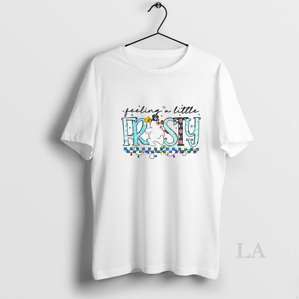 Original Cute Snowman Feelin A Little Frosty Merry - Adult & Kids T-Shirts, Sweatshirts & Hoodies apparel design preview 1