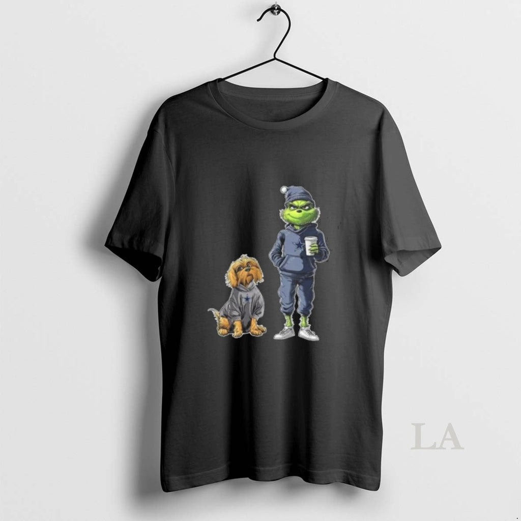 Original Dallas Cowboys Grinch And Dog Christmas - Adult & Kids T-Shirts, Sweatshirts & Hoodies apparel design preview 1