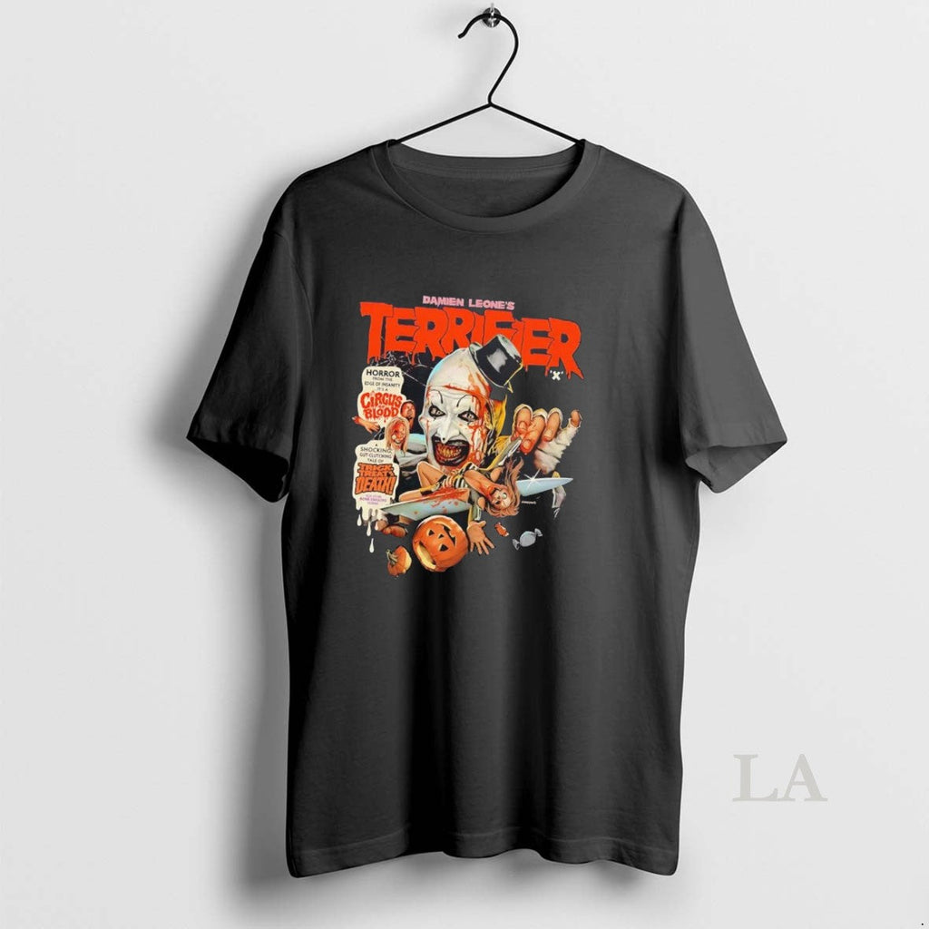 Original Damien Leones Terrifier Horror From The Edge - Adult & Kids T-Shirts, Sweatshirts & Hoodies apparel design preview 1