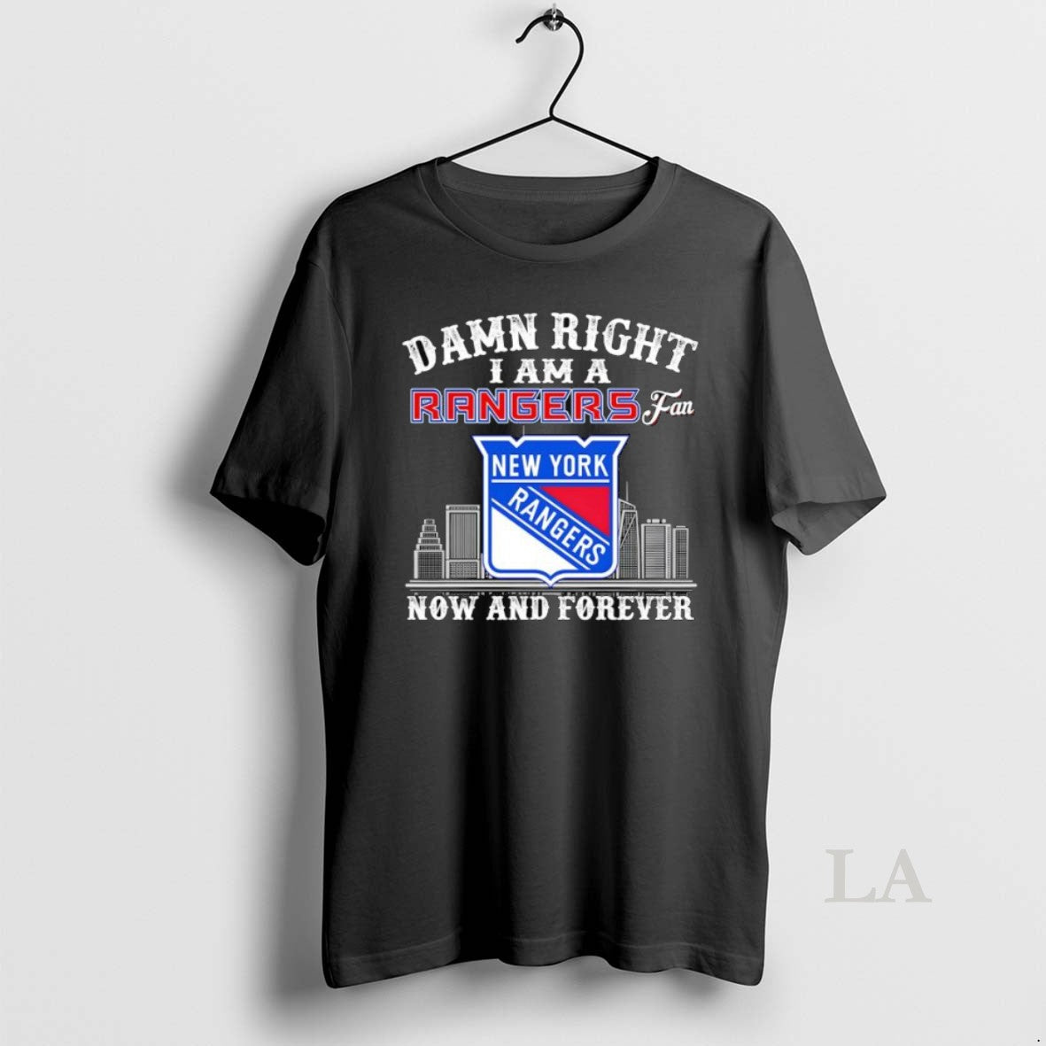 Original Damn Right I Am A New York Rangers Fan Now - Adult & Kids T-Shirts, Sweatshirts & Hoodies apparel design preview 1