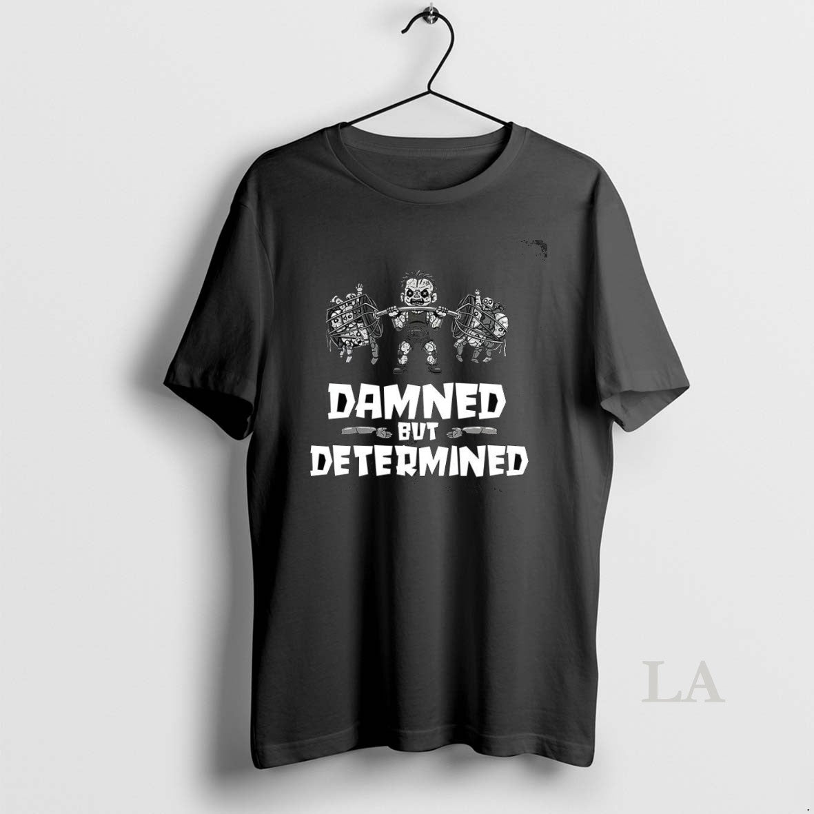 Original Damned But Determined Zombie Halloween - Adult & Kids T-Shirts, Sweatshirts & Hoodies apparel design preview 1