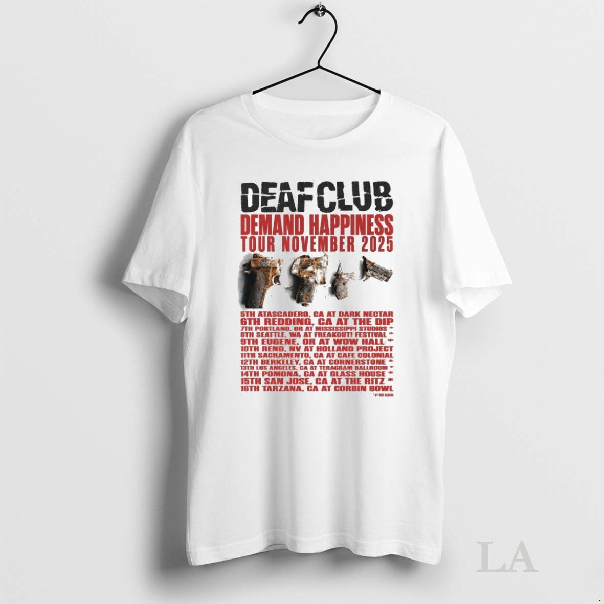 Original Deaf Club Demand Happiness Tour Nov 2025 - Adult & Kids T-Shirts, Sweatshirts & Hoodies apparel design preview 1