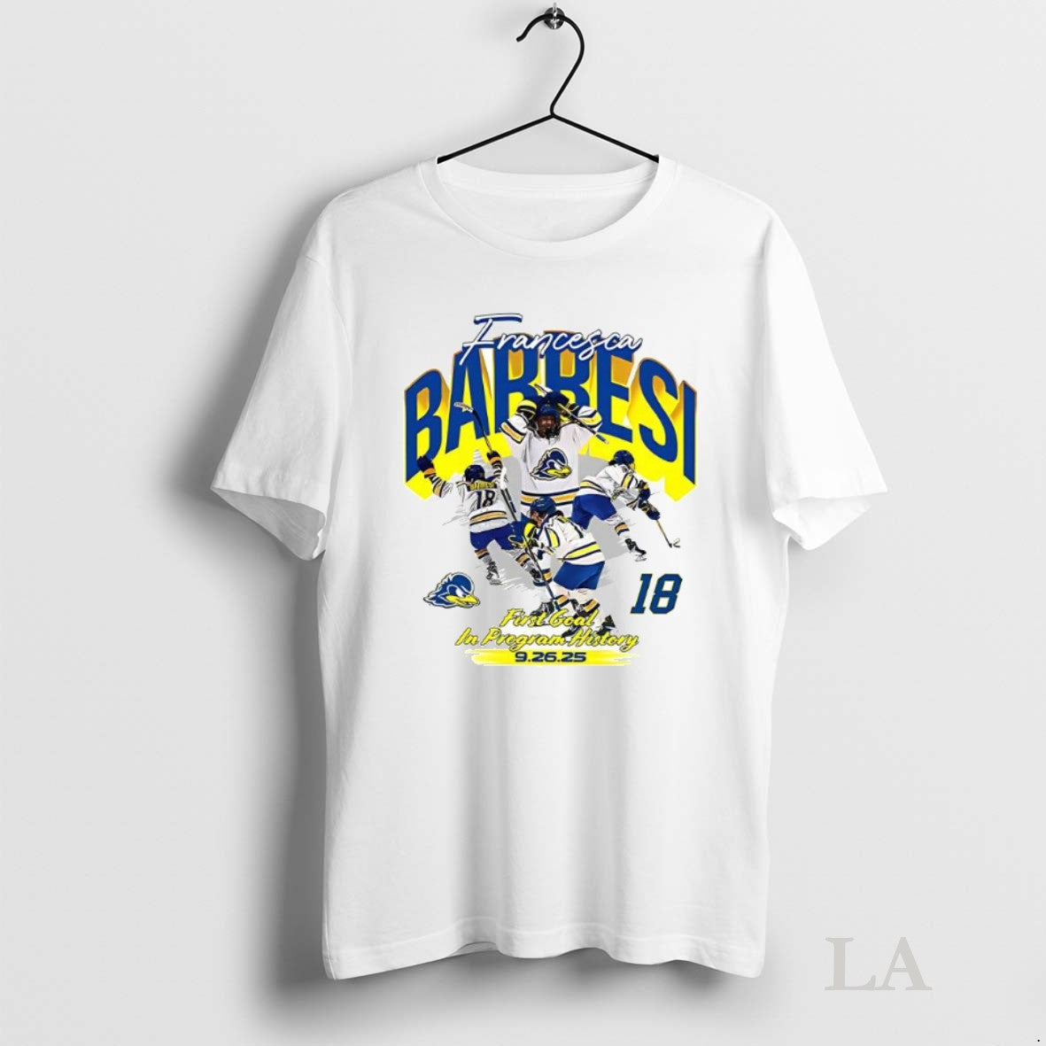 Original Delaware Ice Hockey Francesca Barresi First - Adult & Kids T-Shirts, Sweatshirts & Hoodies apparel design preview 1