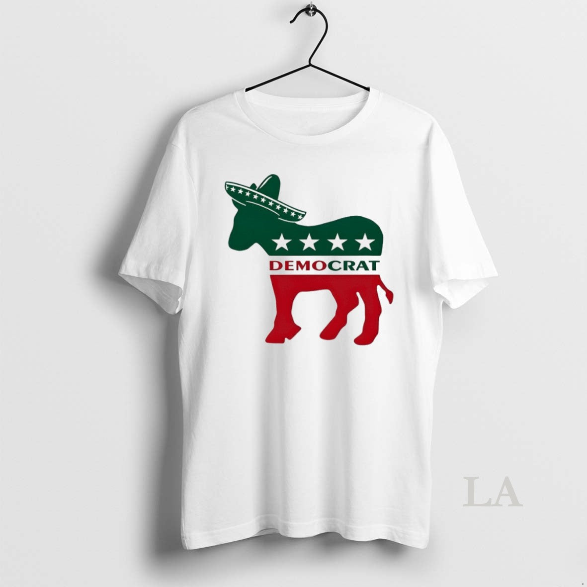 Original Democrat Donkey Republic Wearing Mexican Hat - Adult & Kids T-Shirts, Sweatshirts & Hoodies apparel design preview 1