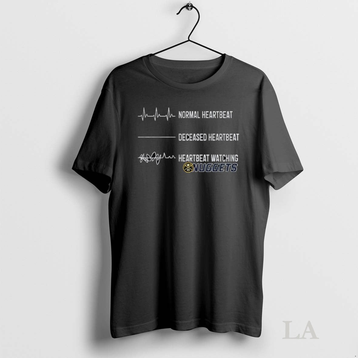 Original Denver Nuggets Normal Heartbeat Deceased - Adult & Kids T-Shirts, Sweatshirts & Hoodies apparel design preview 1