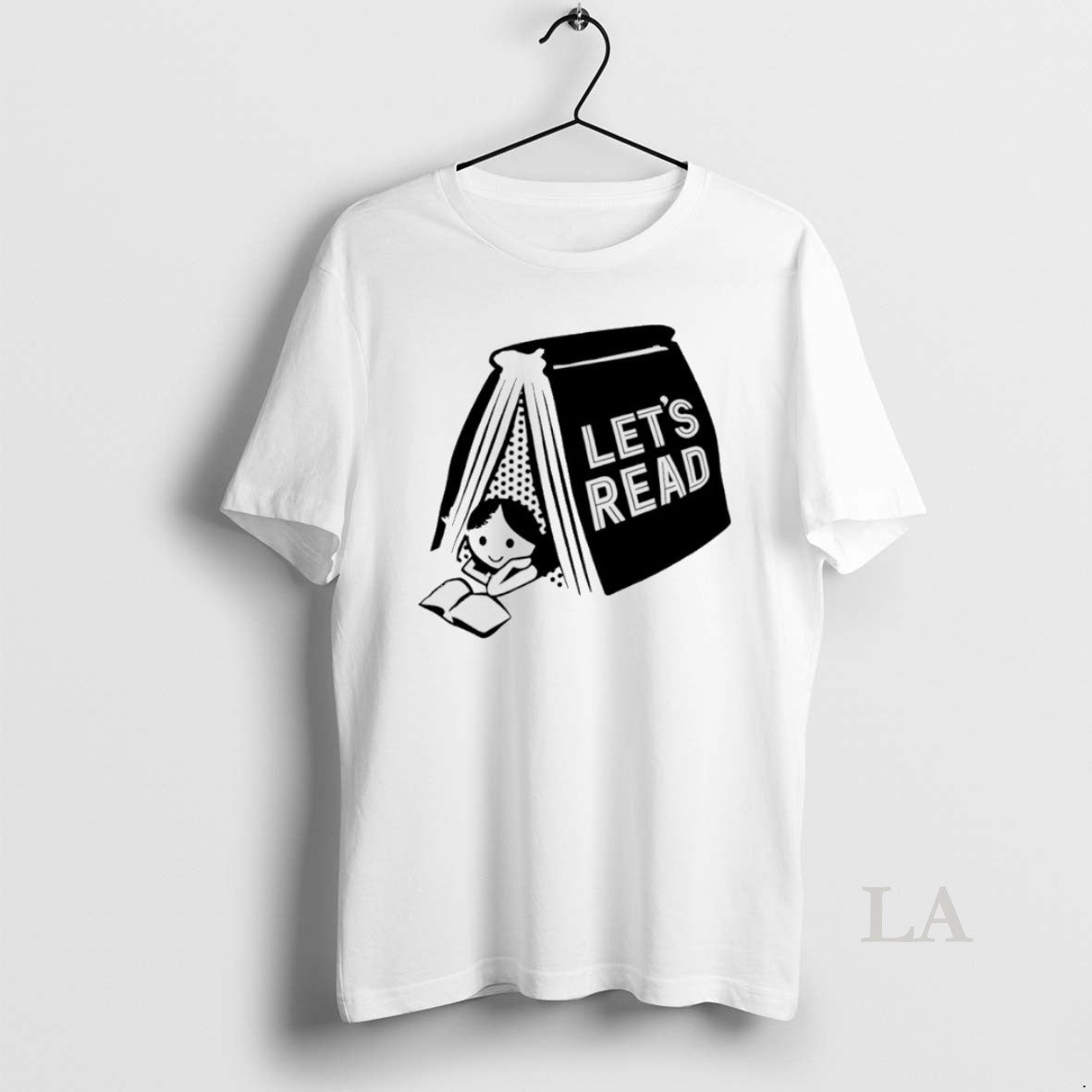 Original Derek Luh Wearing Lets Read - Adult & Kids T-Shirts, Sweatshirts & Hoodies apparel design preview 1