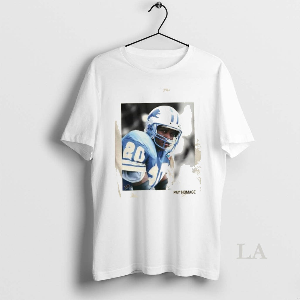 Original Detroit Lions Barry Sanders Homage Ash Pay - Adult & Kids T-Shirts, Sweatshirts & Hoodies apparel design preview 1