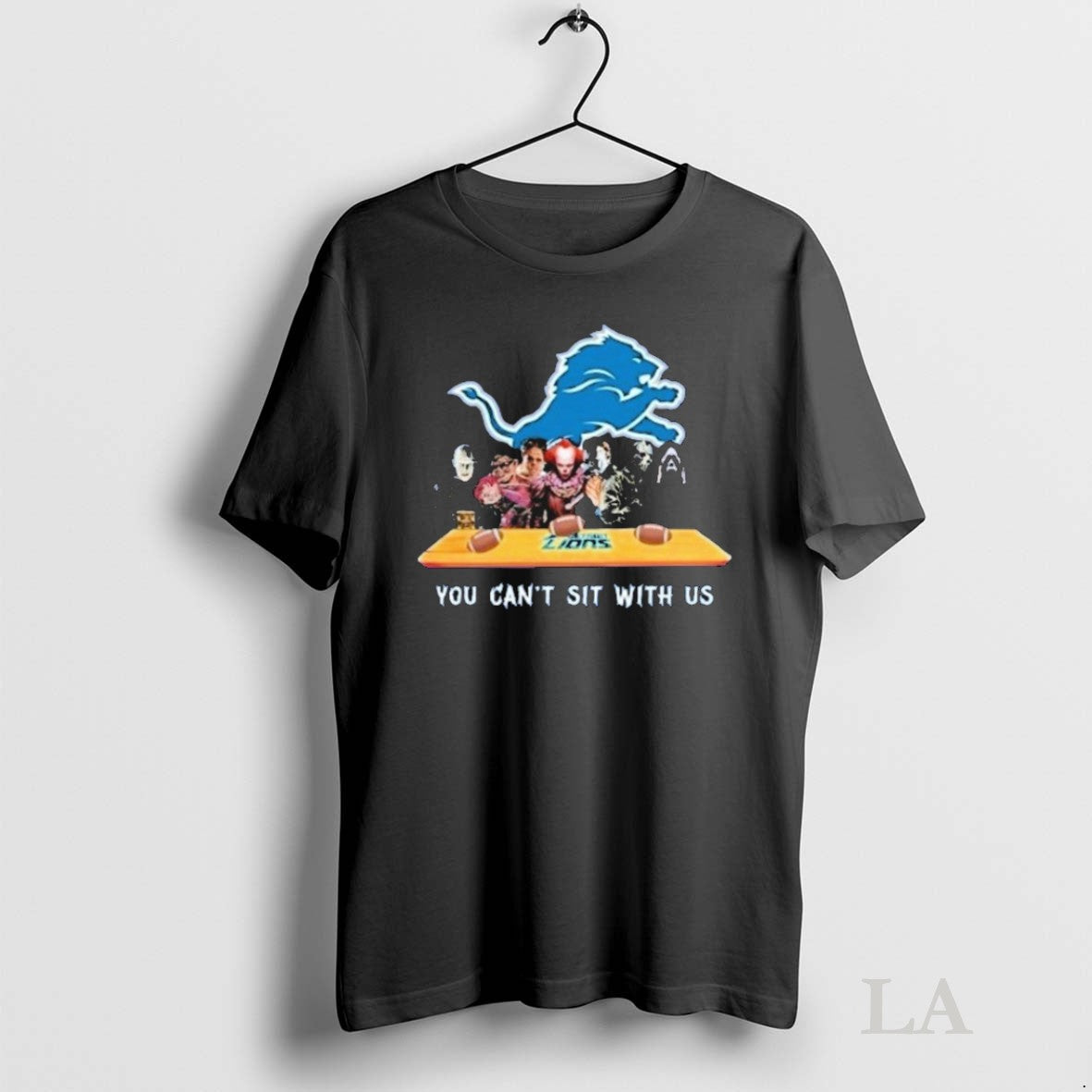 Original Detroit Lions Horrors Characters You Cant - Adult & Kids T-Shirts, Sweatshirts & Hoodies apparel design preview 1
