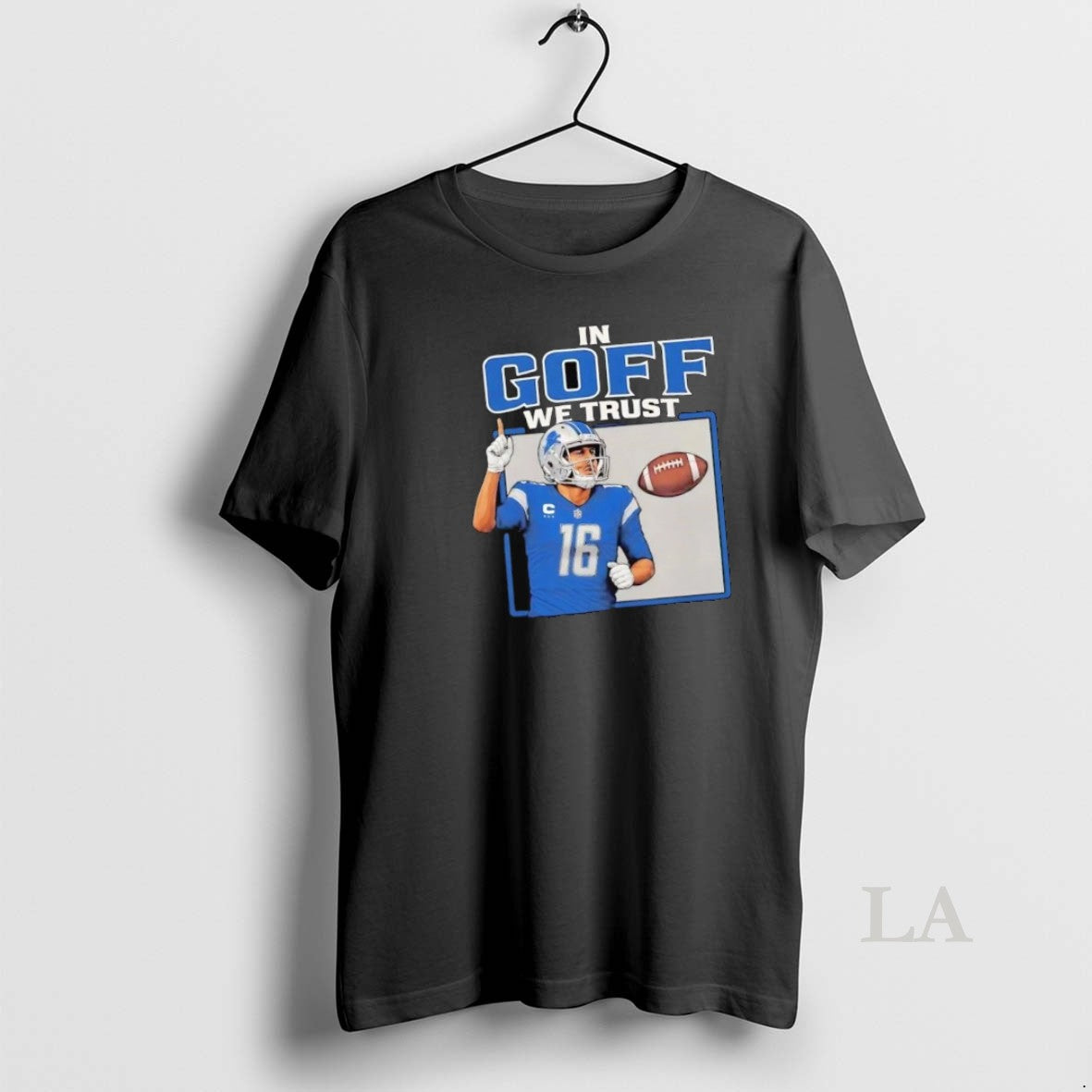 Original Detroit Lions In Jared Goff We Trust - Adult & Kids T-Shirts, Sweatshirts & Hoodies apparel design preview 1