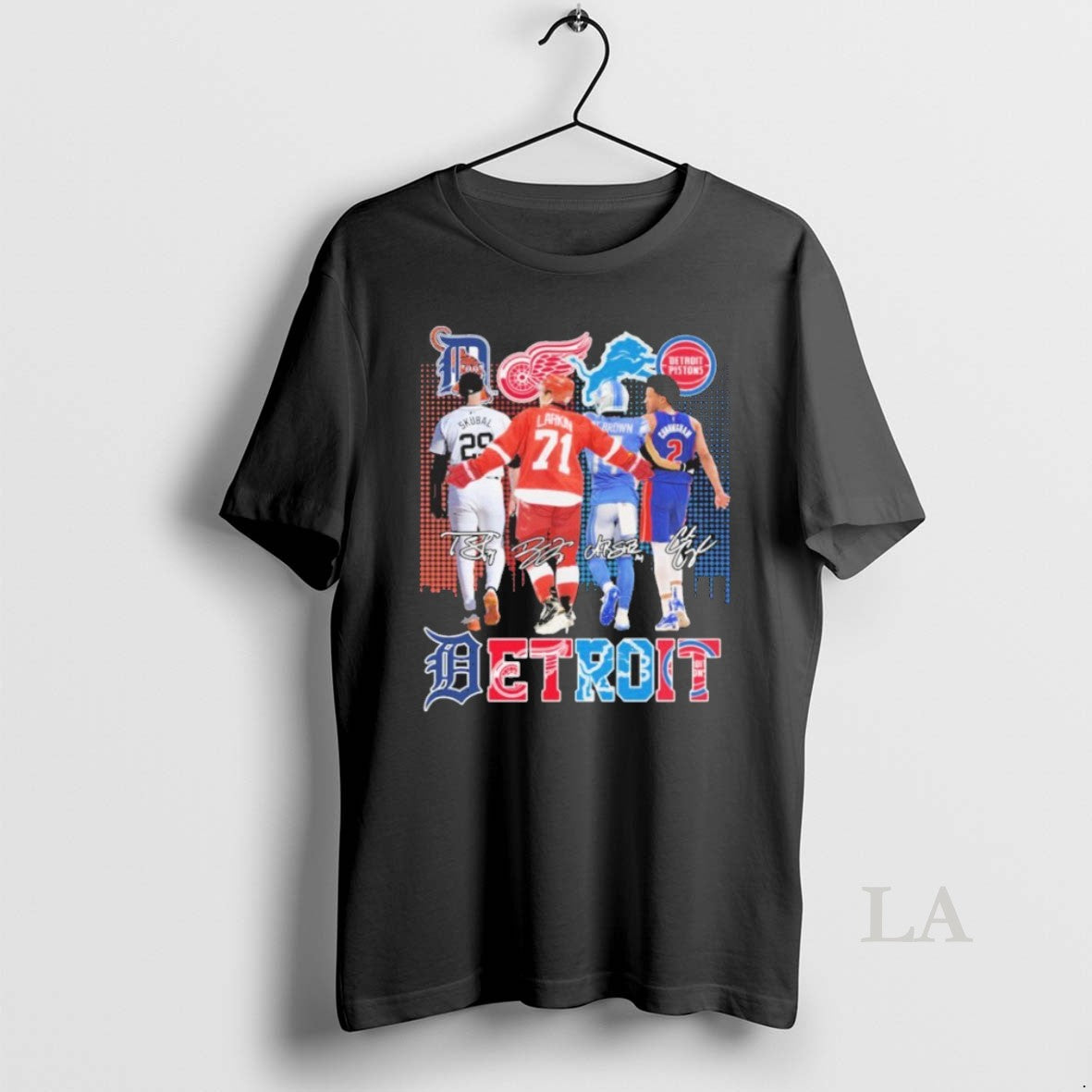 Original Detroit Skubal Larkin Brown Signature - Adult & Kids T-Shirts, Sweatshirts & Hoodies apparel design preview 1