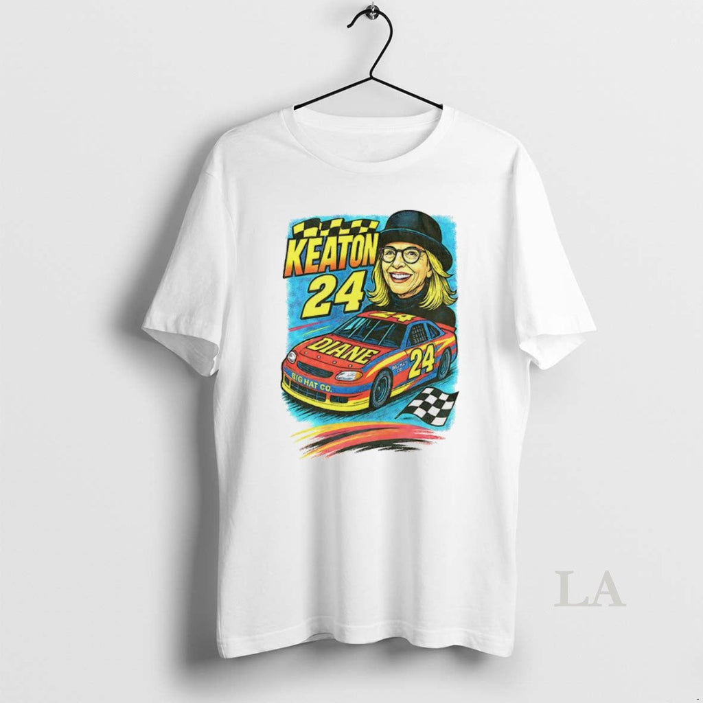 Original Diane Keaton Nascar Racing 90s Big Hat Go - Adult & Kids T-Shirts, Sweatshirts & Hoodies apparel design preview 1