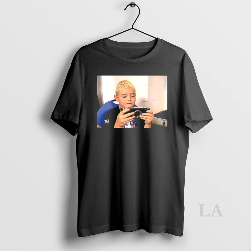 Original Dominik Mysterio Young Playing Psp - Adult & Kids T-Shirts, Sweatshirts & Hoodies apparel design preview 1
