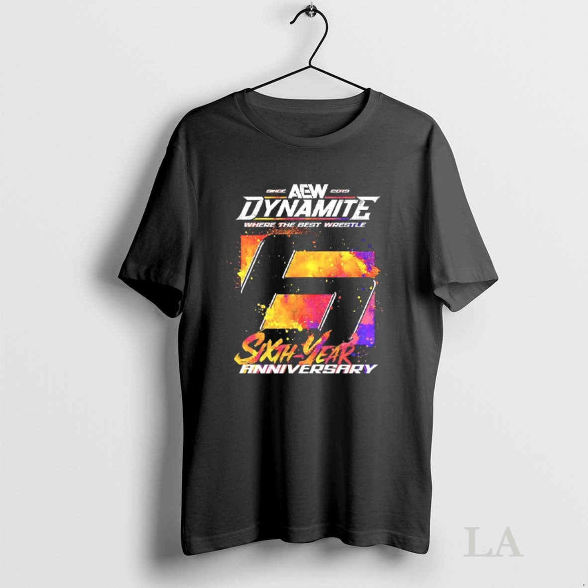 Original Dynamite Where The Best Wrestle Sixth Year - Adult & Kids T-Shirts, Sweatshirts & Hoodies apparel design preview 1