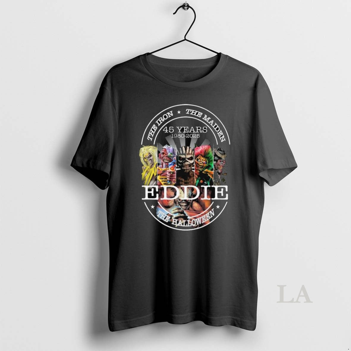 Original Eddie The Iron Maiden Halloween 45 Years - Adult & Kids T-Shirts, Sweatshirts & Hoodies apparel design preview 1