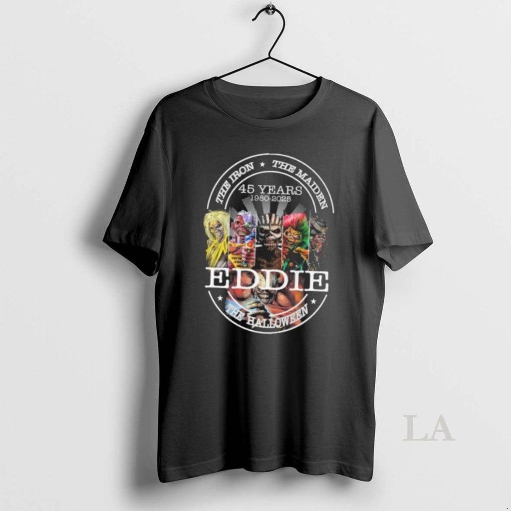 Original Eddie The Iron Maiden Halloween 45 Years - Adult & Kids T-Shirts, Sweatshirts & Hoodies apparel design preview 1