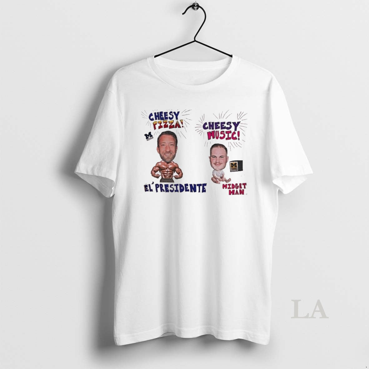 Original El President Cheesy Pizza Vs Midget Man - Adult & Kids T-Shirts, Sweatshirts & Hoodies apparel design preview 1