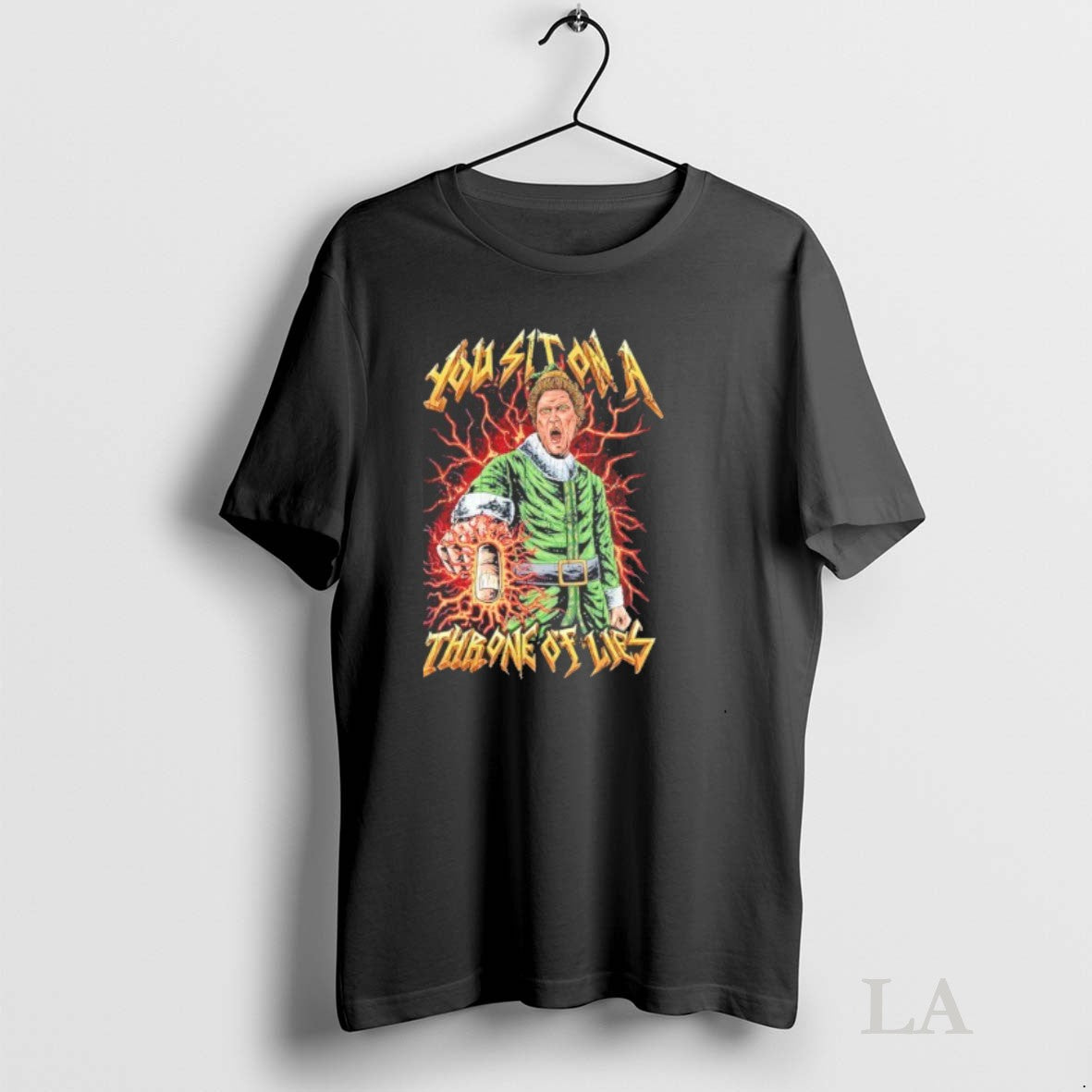 Original Elf You Sit On A Throne Of Lies - Adult & Kids T-Shirts, Sweatshirts & Hoodies apparel design preview 1
