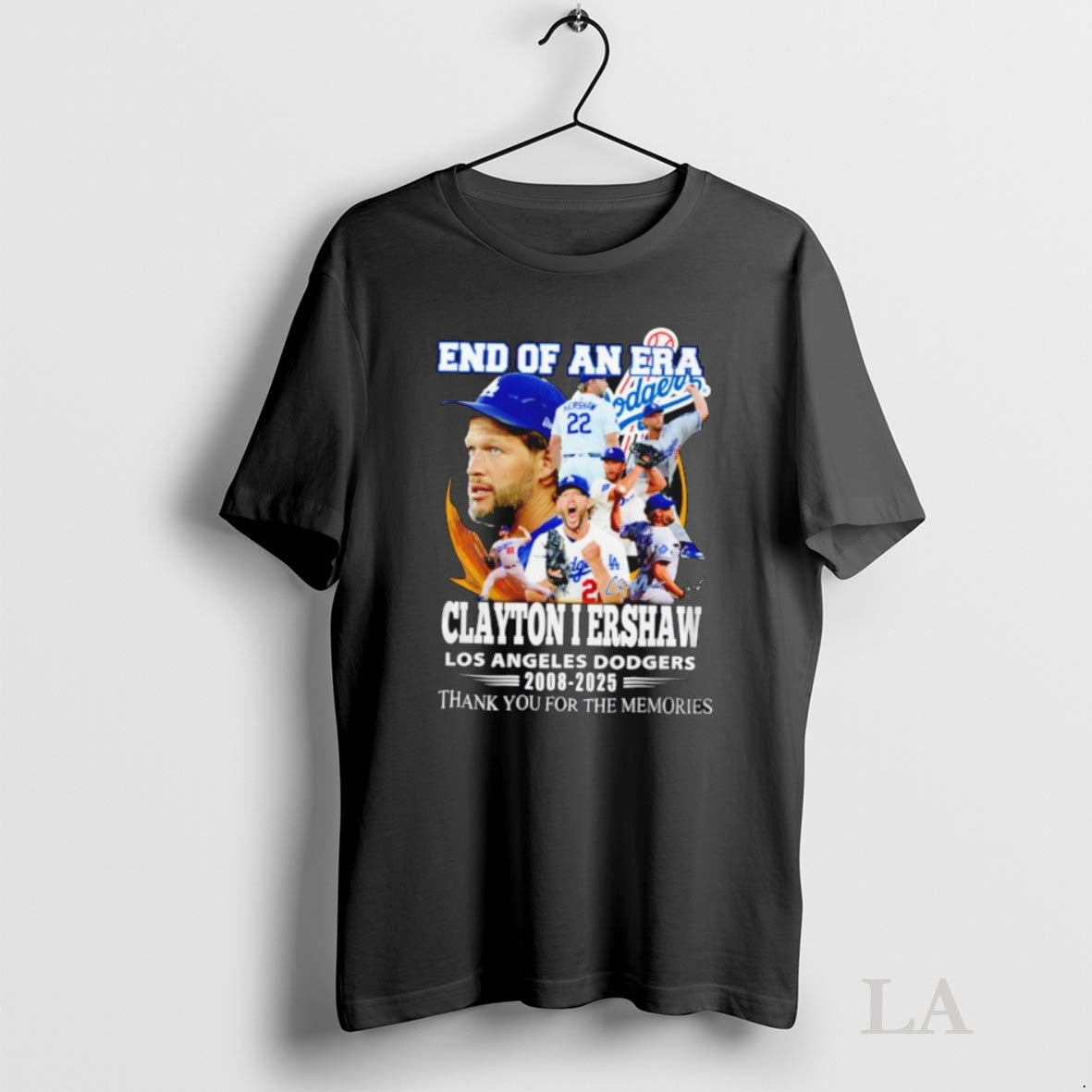 Original End Of An Era Clayton Kershaw Los Angeles - Adult & Kids T-Shirts, Sweatshirts & Hoodies apparel design preview 1