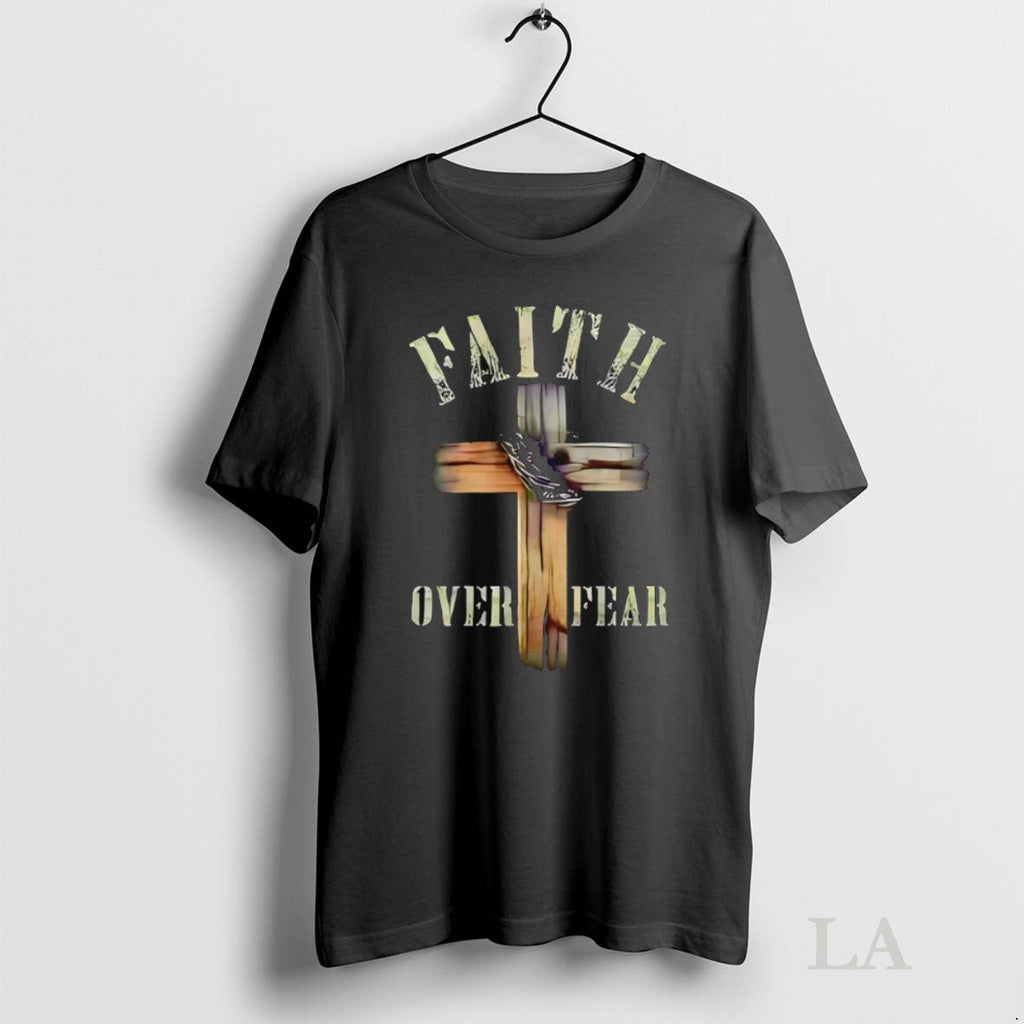 Original Faith Over Fear Cross - Adult & Kids T-Shirts, Sweatshirts & Hoodies apparel design preview 1