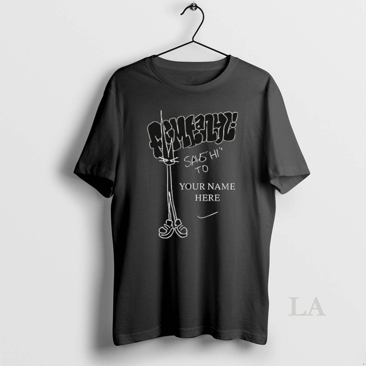 Original Femtanyl Says Hi To Your Name Here Ceramic - Adult & Kids T-Shirts, Sweatshirts & Hoodies apparel design preview 1
