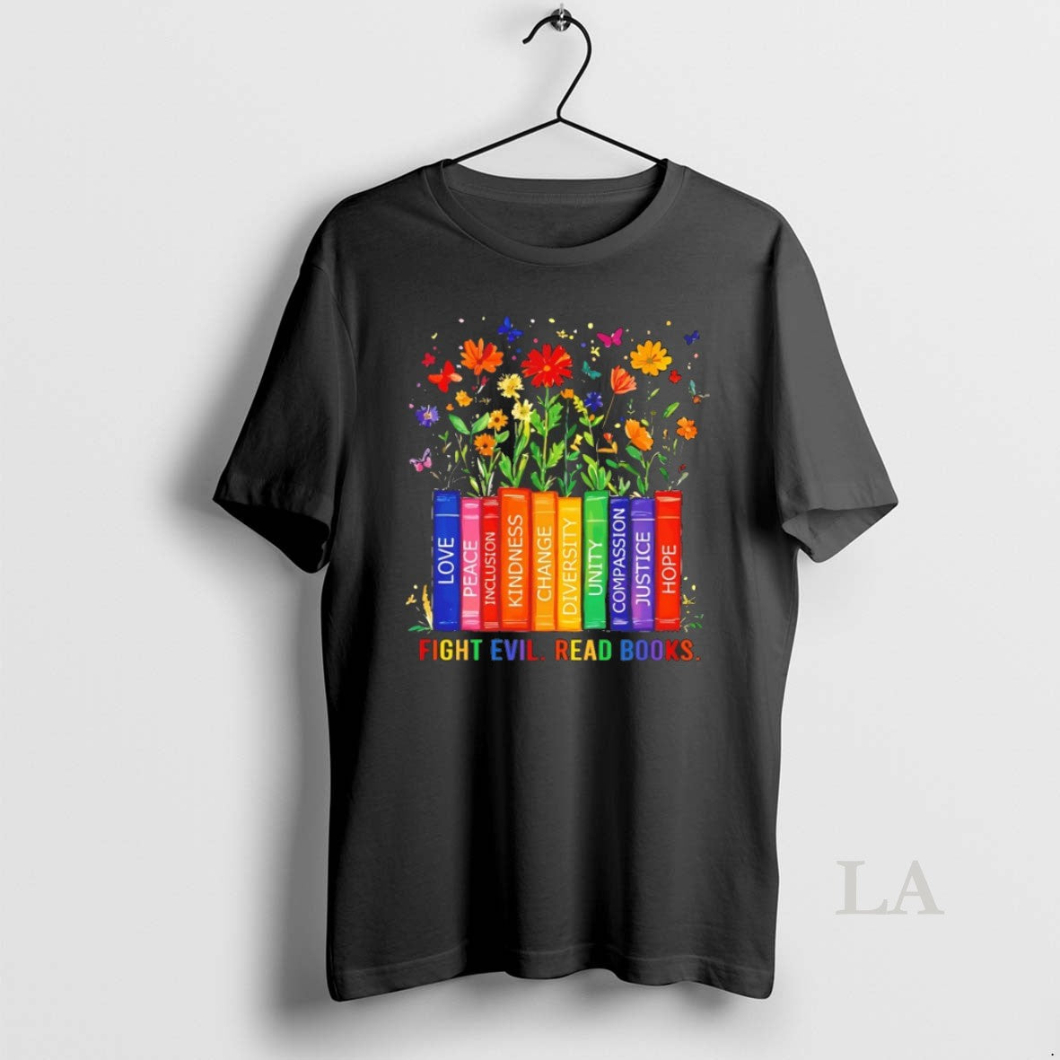 Original Fight Evil Read Books - Adult & Kids T-Shirts, Sweatshirts & Hoodies apparel design preview 1
