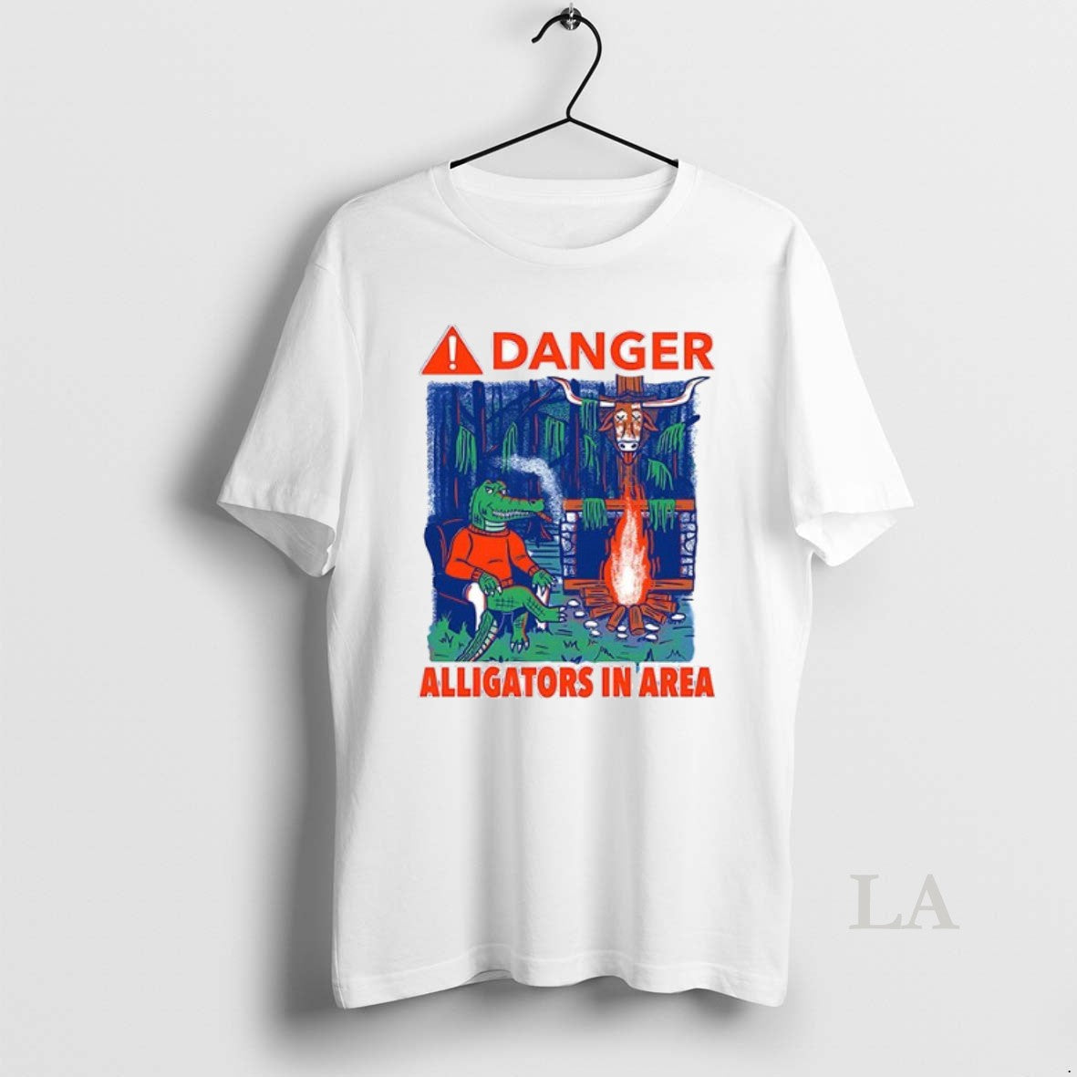 Original Florida Gators Vs Texas Longhorns Danger - Adult & Kids T-Shirts, Sweatshirts & Hoodies apparel design preview 1