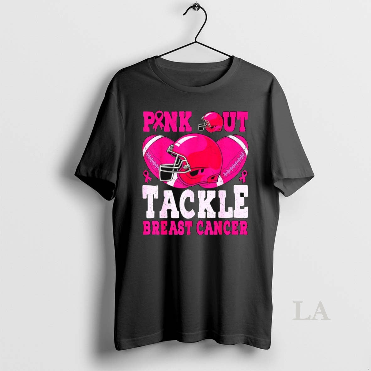Original Football Pink Out Tackle Breast Cancer - Adult & Kids T-Shirts, Sweatshirts & Hoodies apparel design preview 1