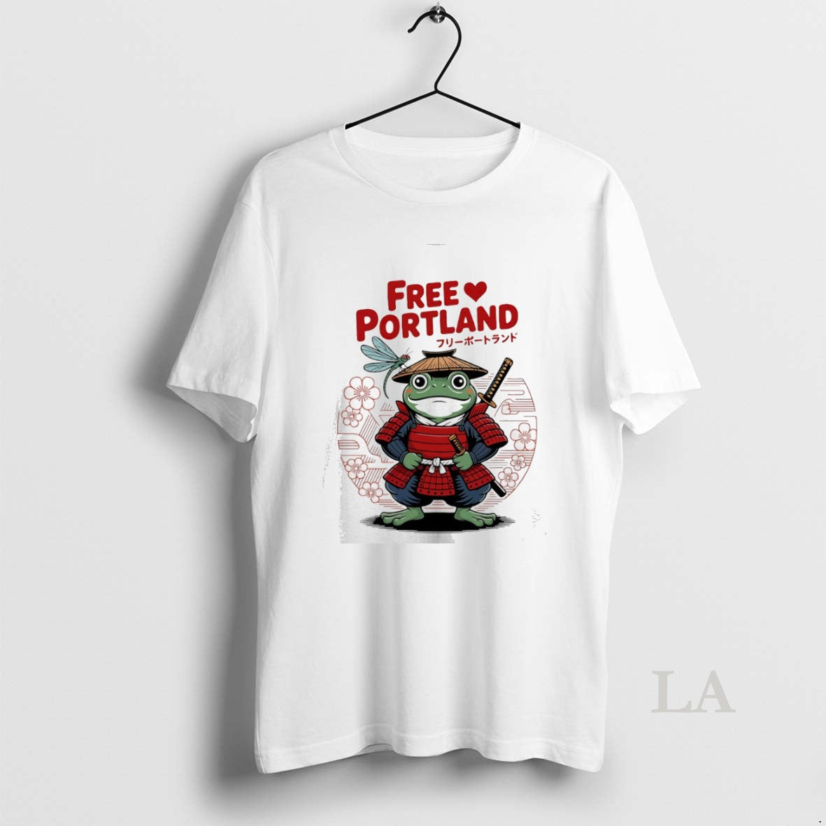 Original Free Portland Samurai Frogs Resist - Adult & Kids T-Shirts, Sweatshirts & Hoodies apparel design preview 1