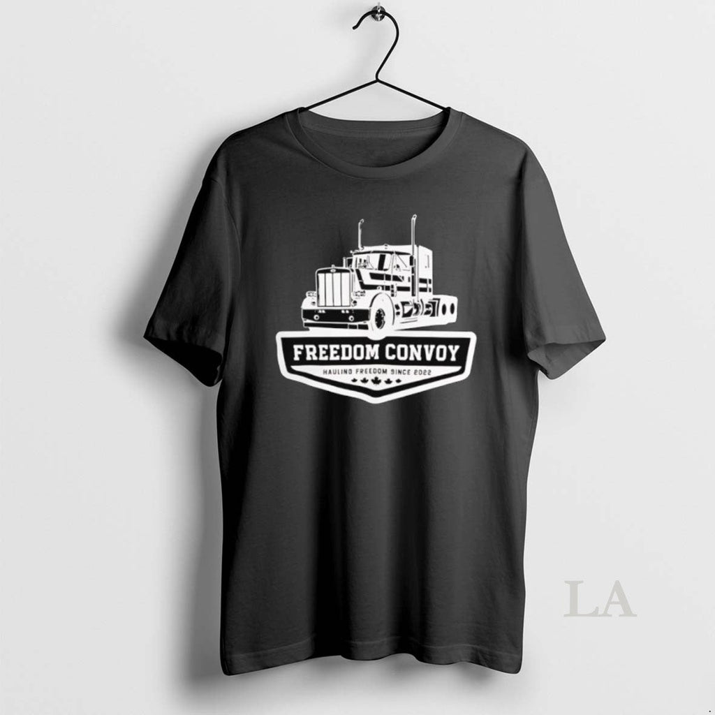 Original Freedom Convoy Hauling Since 2022 - Adult & Kids T-Shirts, Sweatshirts & Hoodies apparel design preview 1