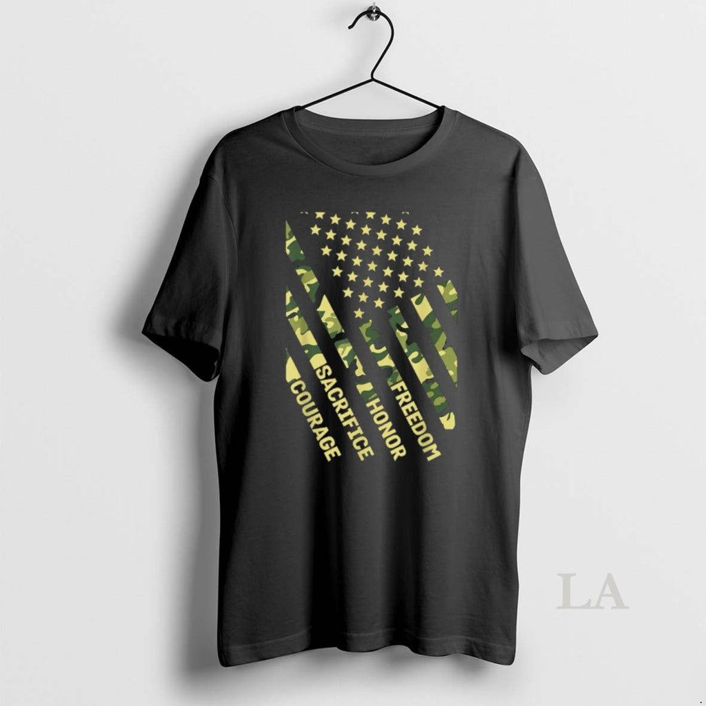 Original Freedom Honor Courage Sacrifice American - Adult & Kids T-Shirts, Sweatshirts & Hoodies apparel design preview 1
