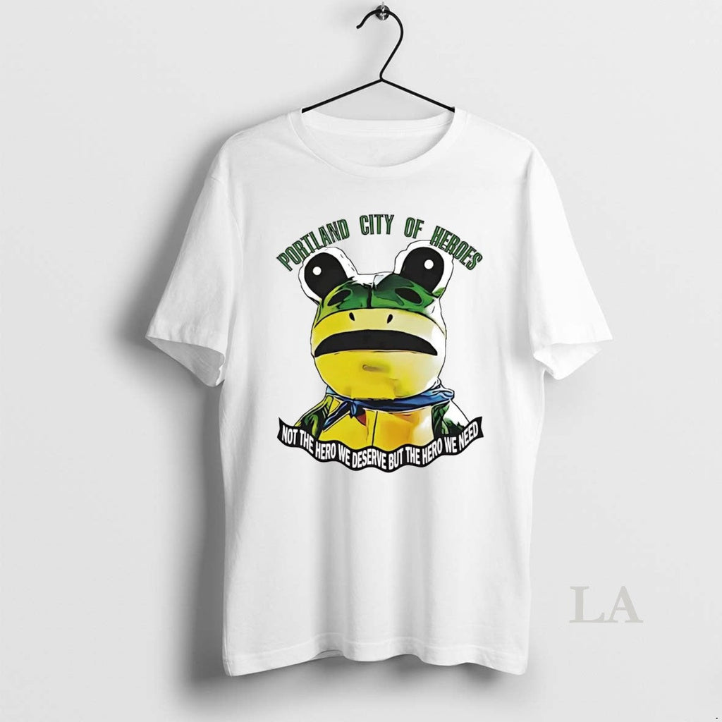 Original Frog Portland City Of Heroes Not The Hero We - Adult & Kids T-Shirts, Sweatshirts & Hoodies apparel design preview 1